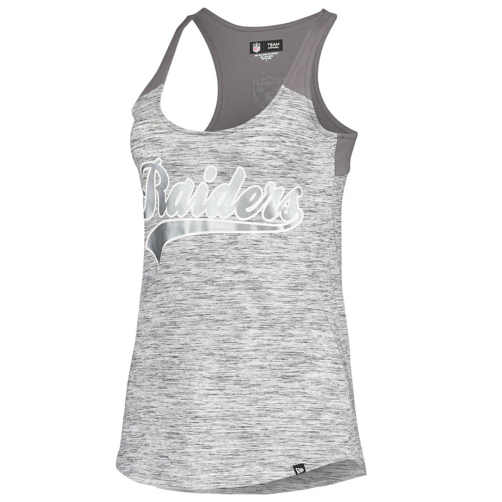 Las Vegas Raiders New Era Women's Space Dye Racerback Scoop Neck Tank Top