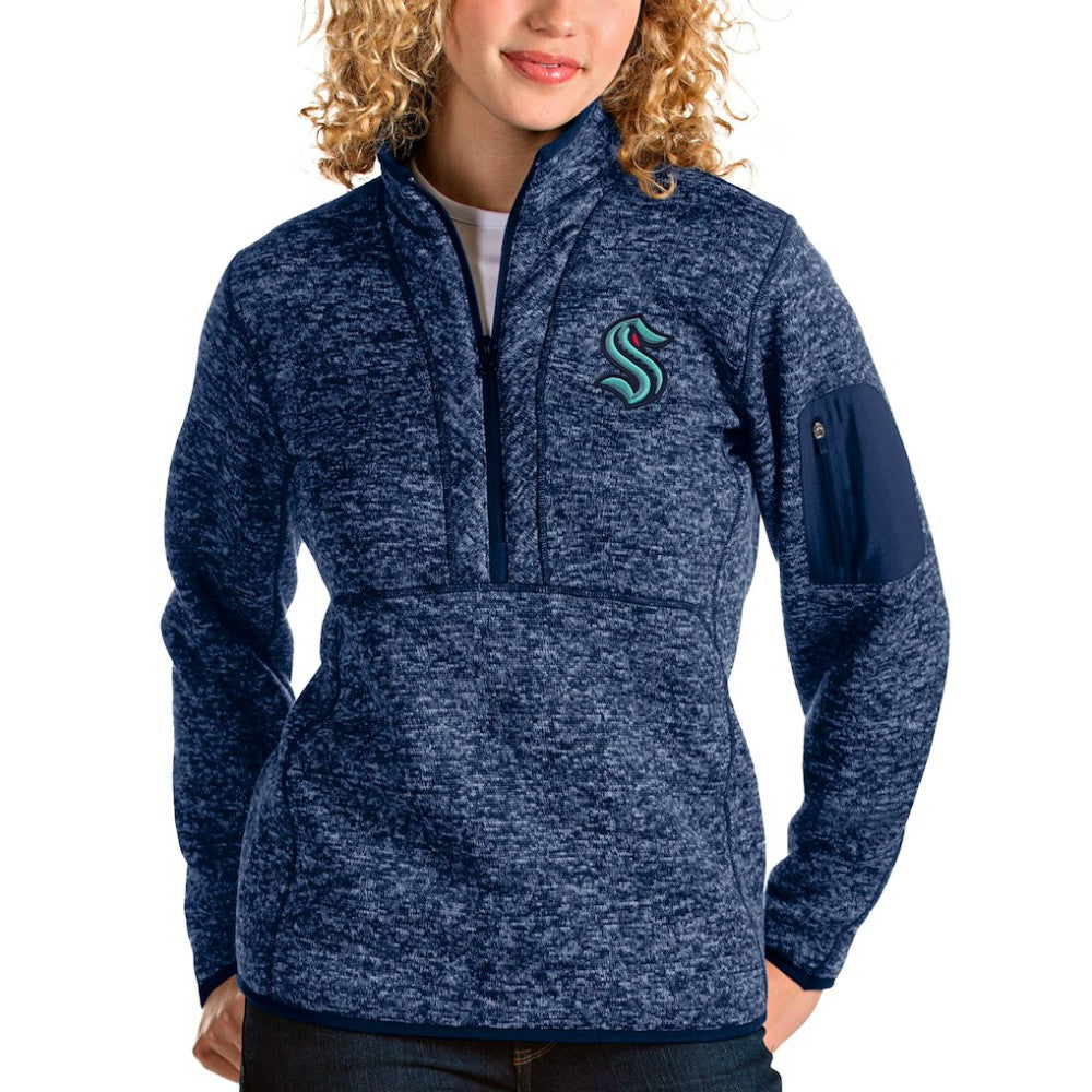 Seattle Kraken Antigua Women's Fortune Half-Zip Sweatshirt On Sale