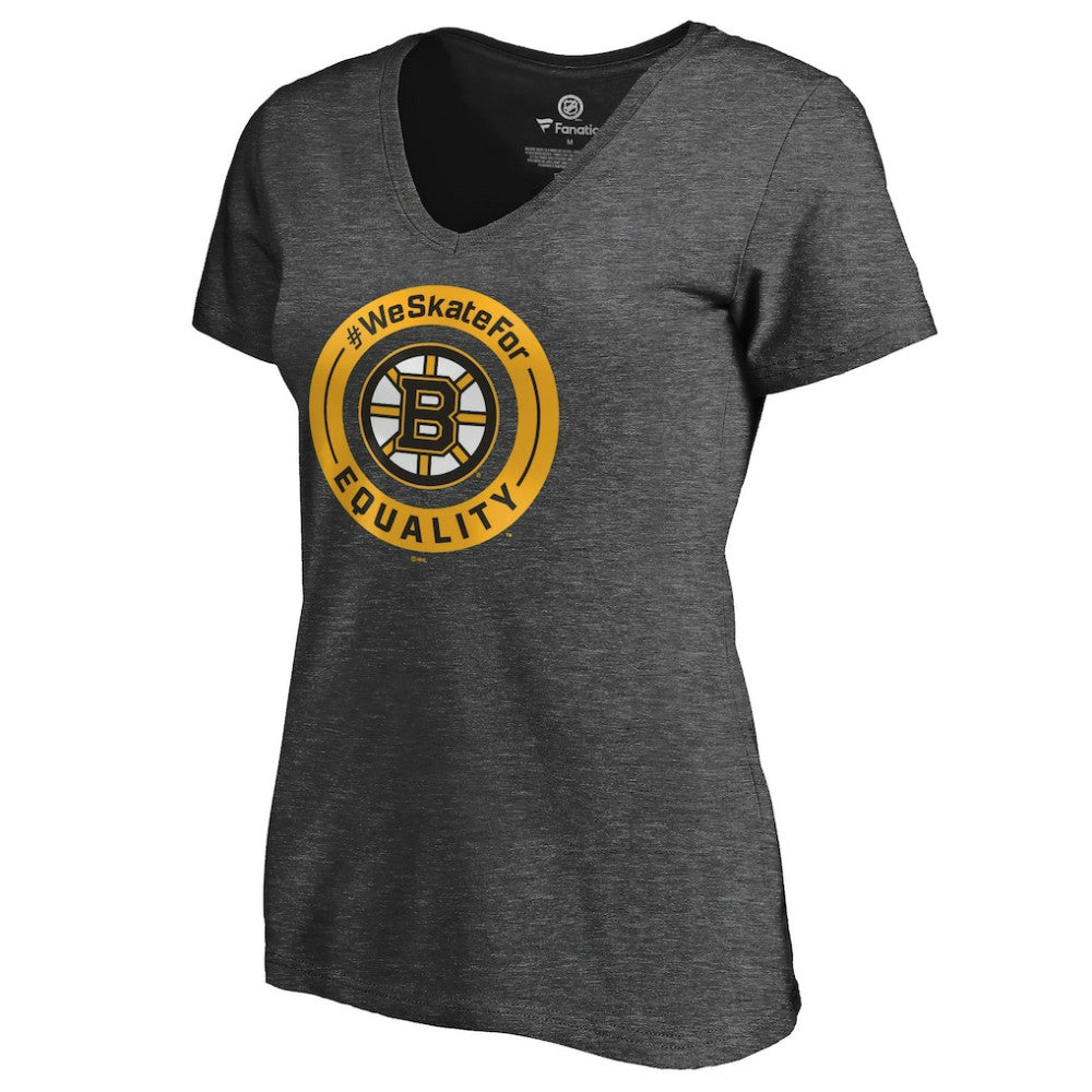Boston Bruins Women's #WeSkateFor V-Neck T-Shirt Online