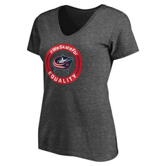 Columbus Blue Jackets Women's #WeSkateFor V-Neck T-Shirt Online
