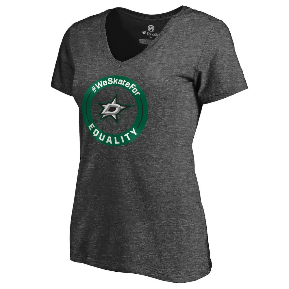 Dallas Stars Women's #WeSkateFor V-Neck T-Shirt Sale