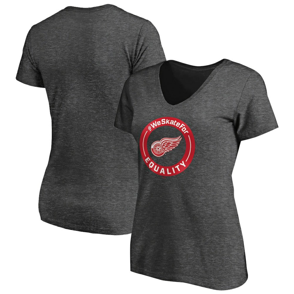 Detroit Red Wings Women's #WeSkateFor V-Neck T-Shirt Outlet
