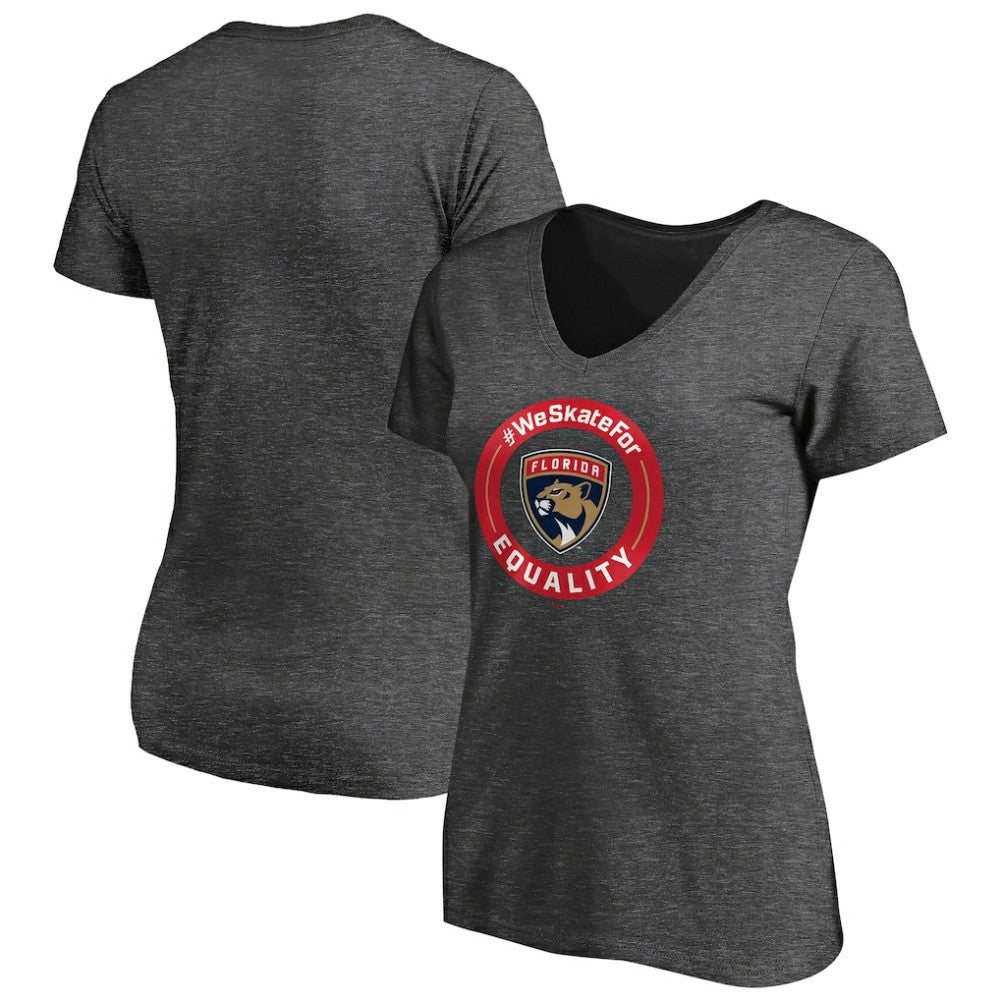 Florida Panthers Women's #WeSkateFor V-Neck T-Shirt On Sale