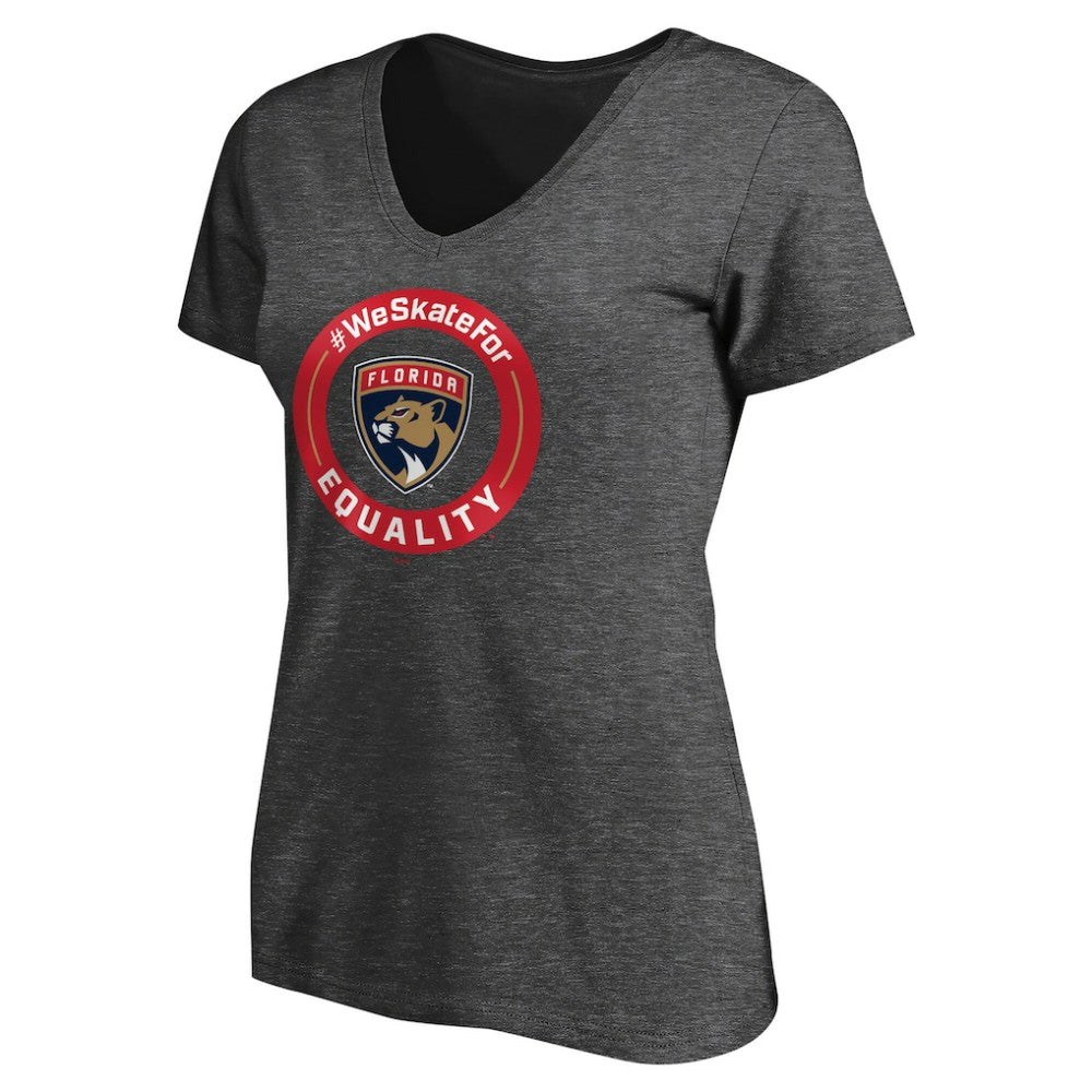 Florida Panthers Women's #WeSkateFor V-Neck T-Shirt On Sale