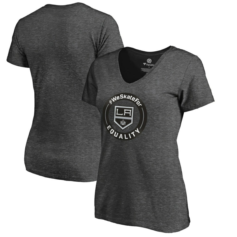 Los Angeles Kings Women's #WeSkateFor V-Neck T-Shirt On Sale