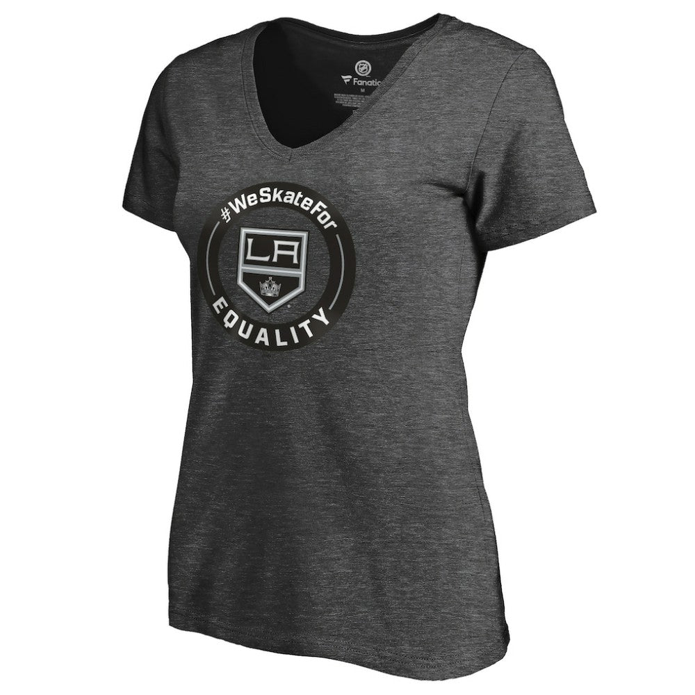 Los Angeles Kings Women's #WeSkateFor V-Neck T-Shirt On Sale