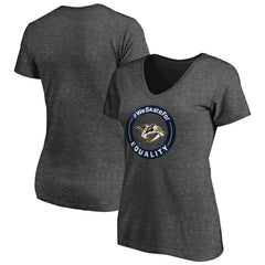 Nashville Predators Women's #WeSkateFor V-Neck T-Shirt Outlet