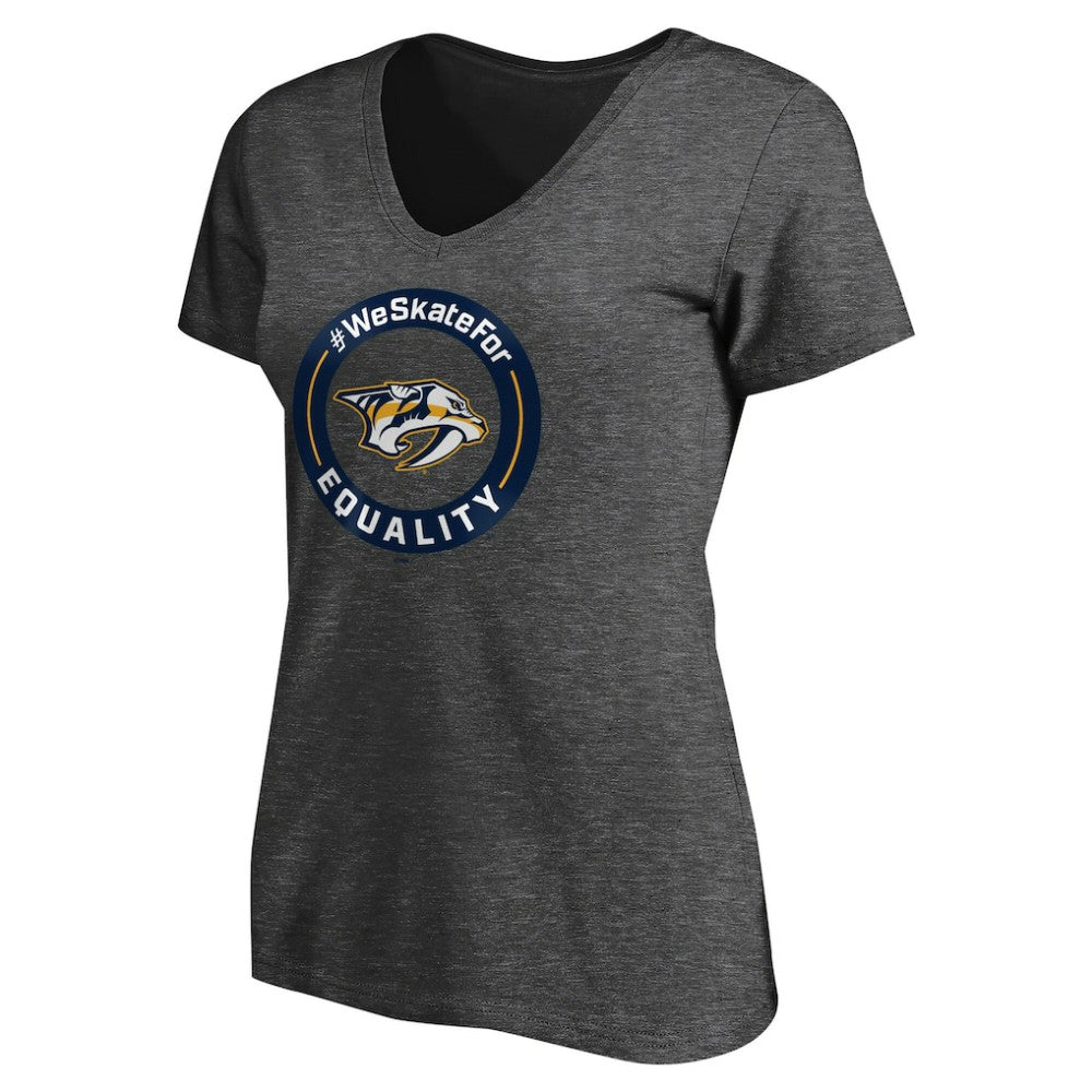 Nashville Predators Women's #WeSkateFor V-Neck T-Shirt Outlet