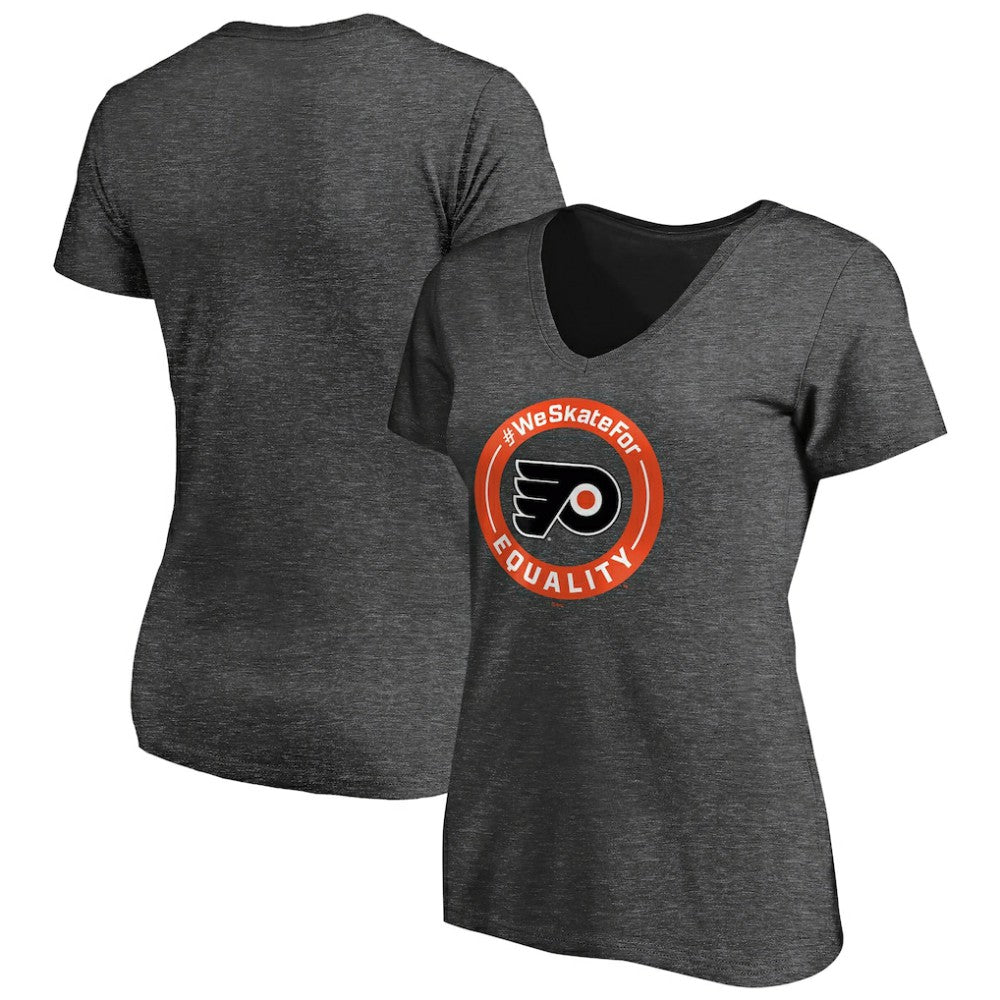 Philadelphia Flyers Women's #WeSkateFor V-Neck T-Shirt For Sale