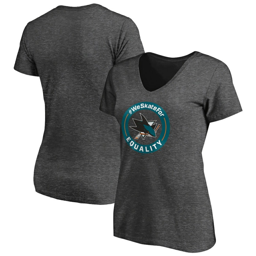 San Jose Sharks Women's #WeSkateFor V-Neck T-Shirt Online