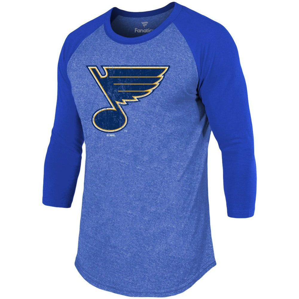 Jordan Binnington St. Louis Blues Fanatics Name & Number Tri-Blend Raglan 3/4-Sleeve T-Shirt Online