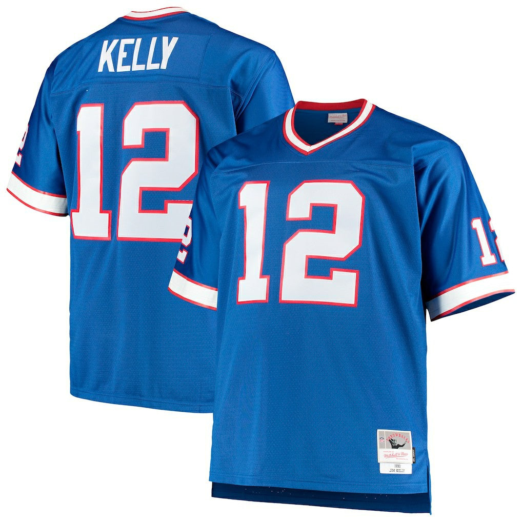 Buffalo Bills Mitchell & Ness Jim Kelly  Big & Tall 1990 Retired Player Replica Jersey