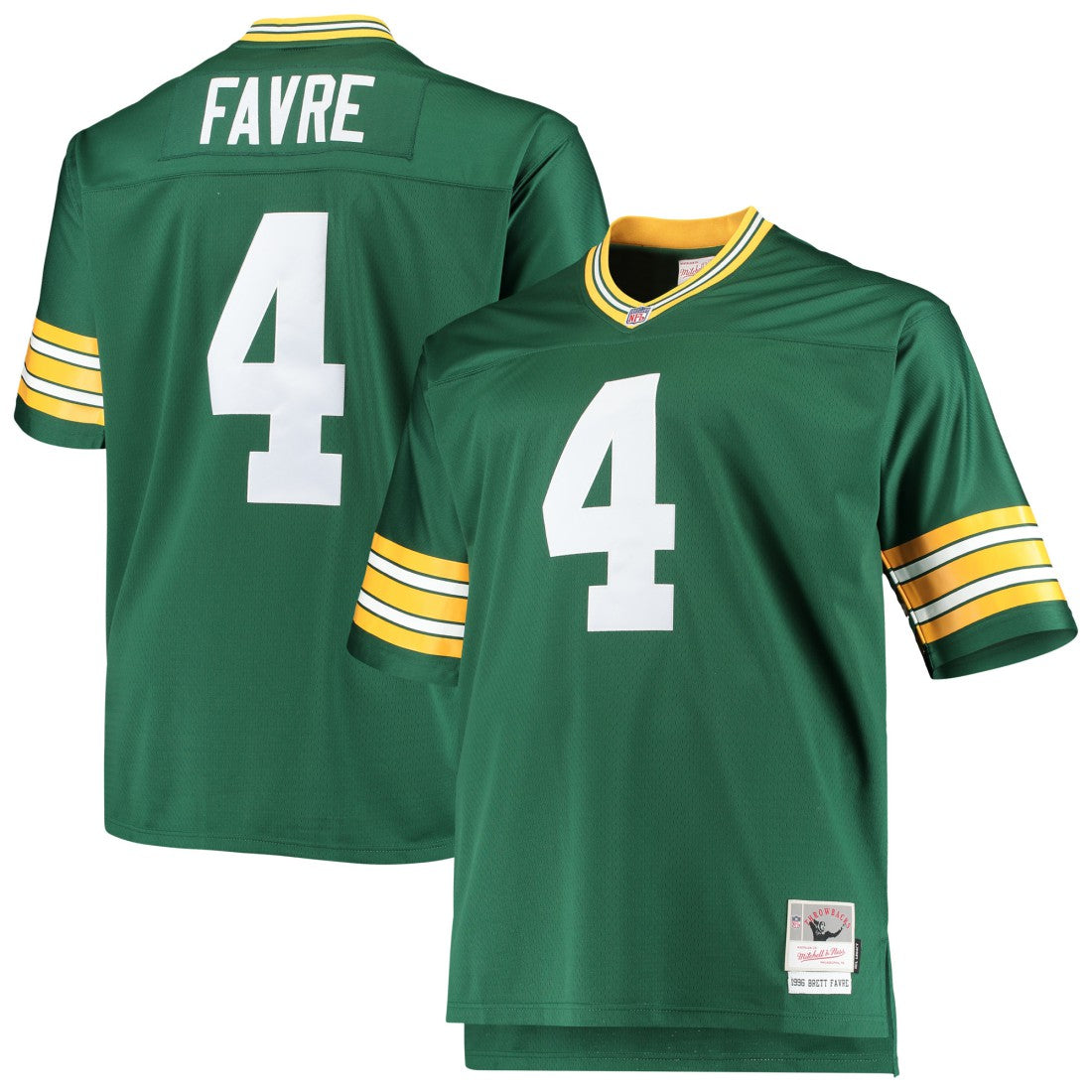 Green Bay Packers Mitchell & Ness Brett Favre  Big & Tall 1996 Retired Player Replica Jersey