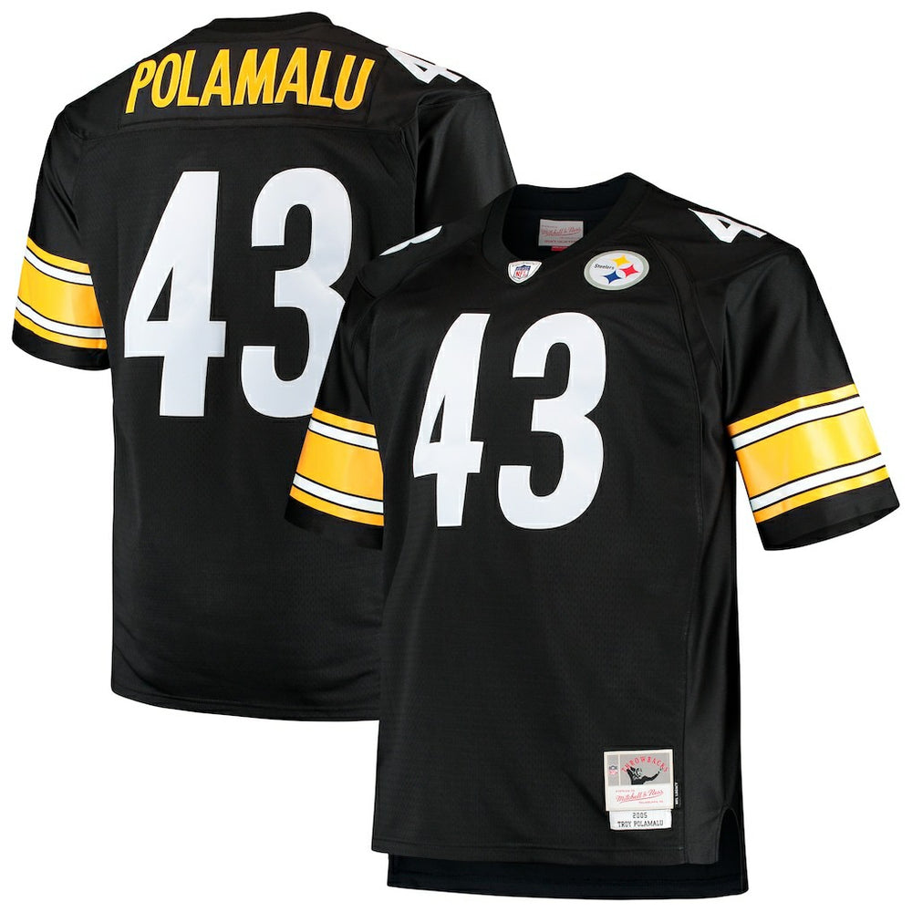 Pittsburgh Steelers Mitchell & Ness Troy Polamalu  Big & Tall 2005 Retired Player Replica Jersey