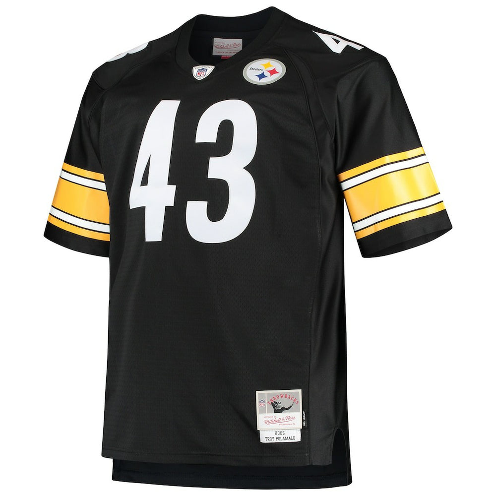 Pittsburgh Steelers Mitchell & Ness Troy Polamalu  Big & Tall 2005 Retired Player Replica Jersey