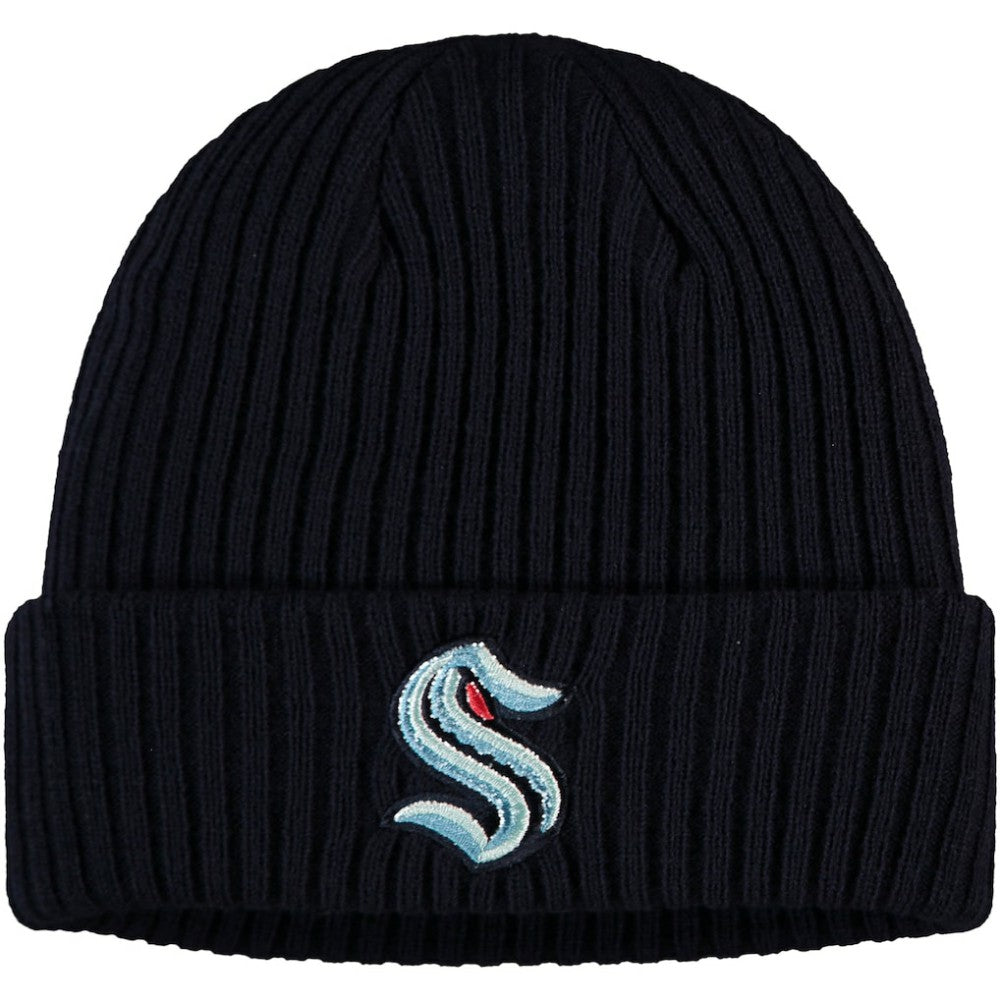 Seattle Kraken Fanatics Core Primary Logo Cuffed Knit Hat Outlet