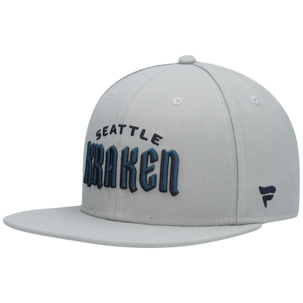 Seattle Kraken Fanatics Wordmark Logo Snapback Hat Sale