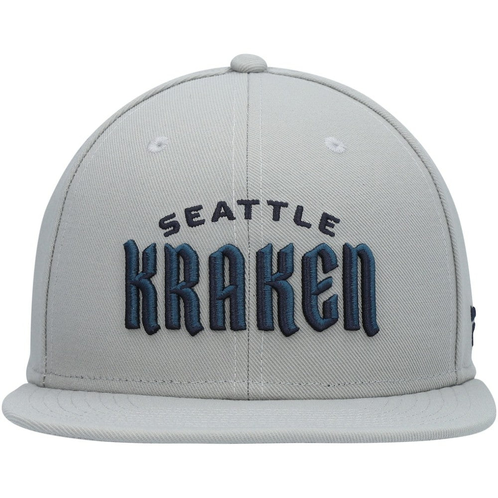 Seattle Kraken Fanatics Wordmark Logo Snapback Hat Sale