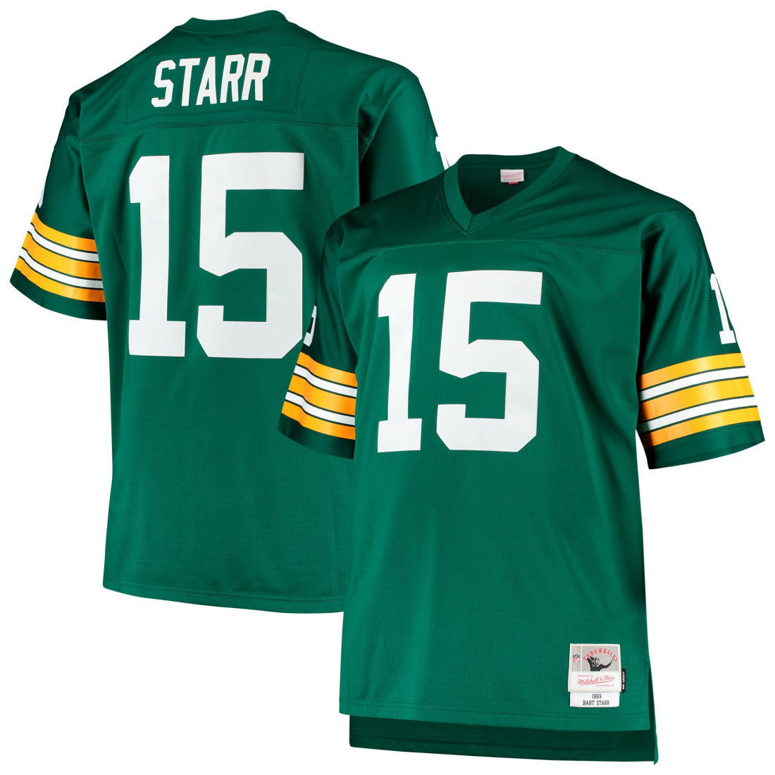Green Bay Packers Mitchell & Ness Bart Starr  Big & Tall 1968 Retired Player Replica Jersey