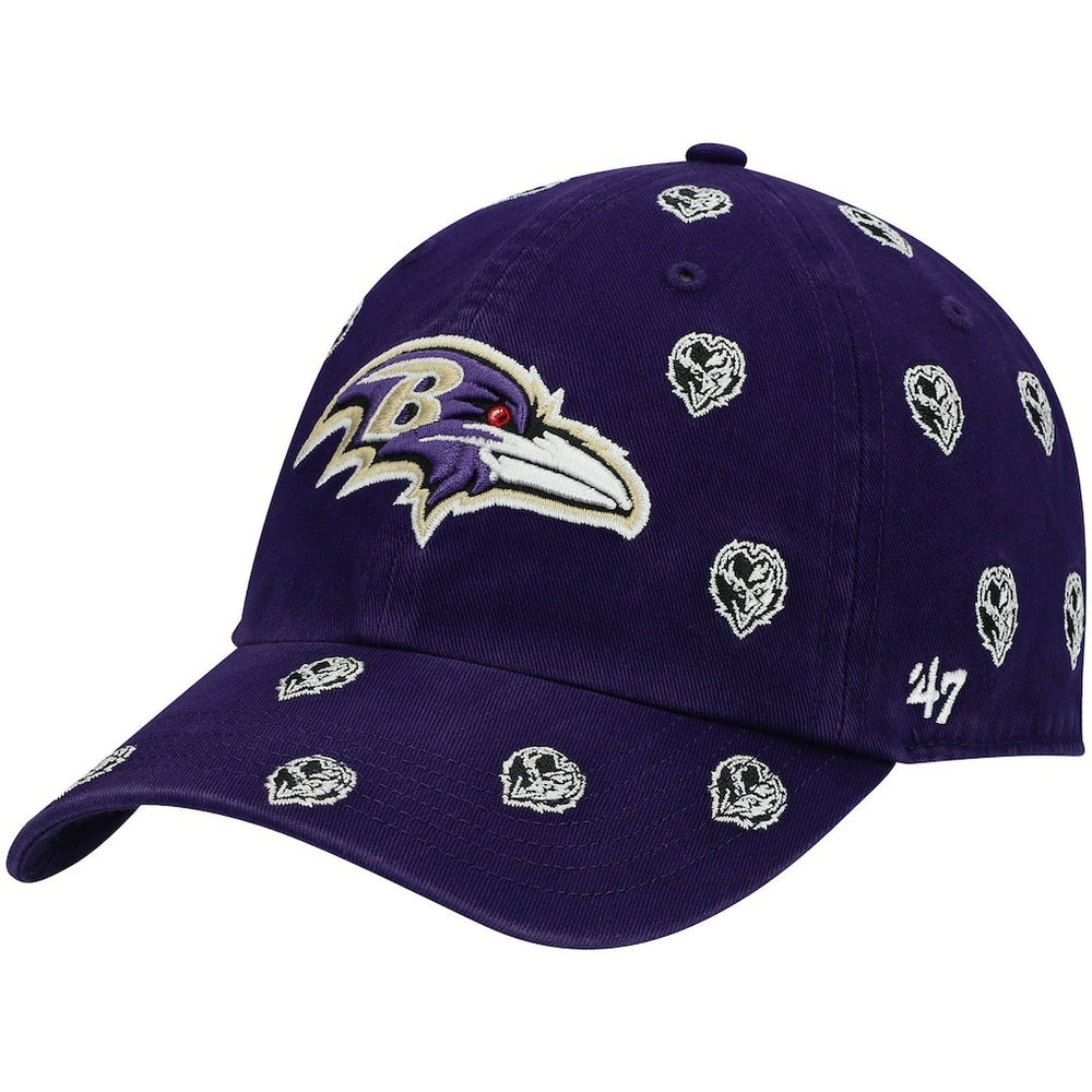 Baltimore Ravens 47 brand '47 Women's Confetti Clean Up Head Logo Adjustable Hat