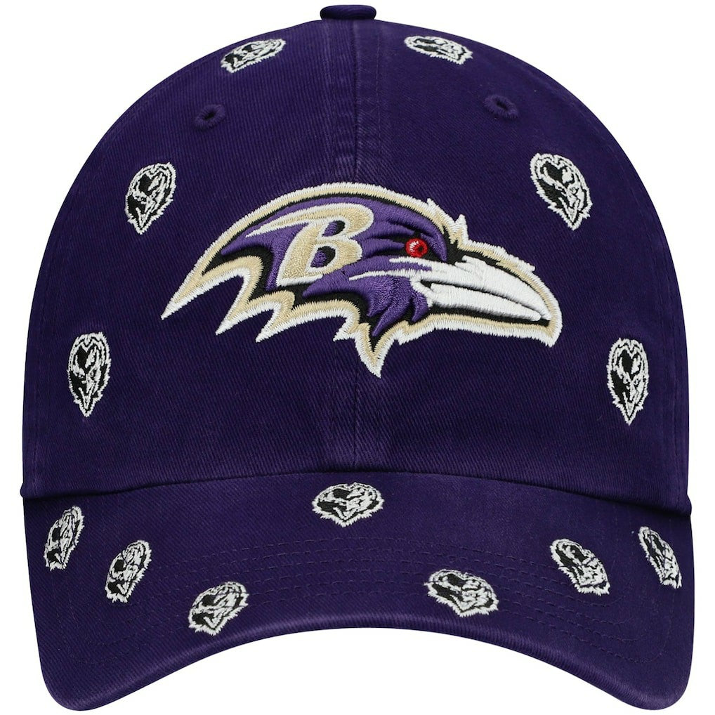 Baltimore Ravens 47 brand '47 Women's Confetti Clean Up Head Logo Adjustable Hat