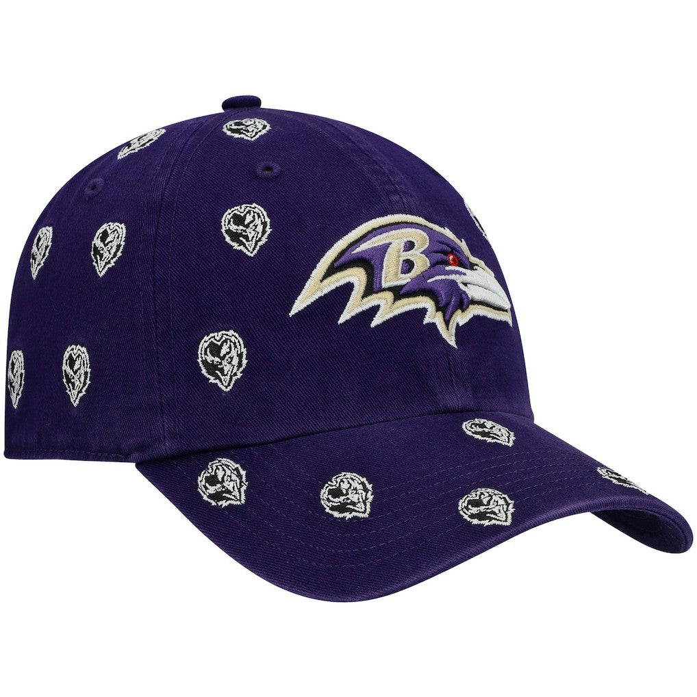 Baltimore Ravens 47 brand '47 Women's Confetti Clean Up Head Logo Adjustable Hat