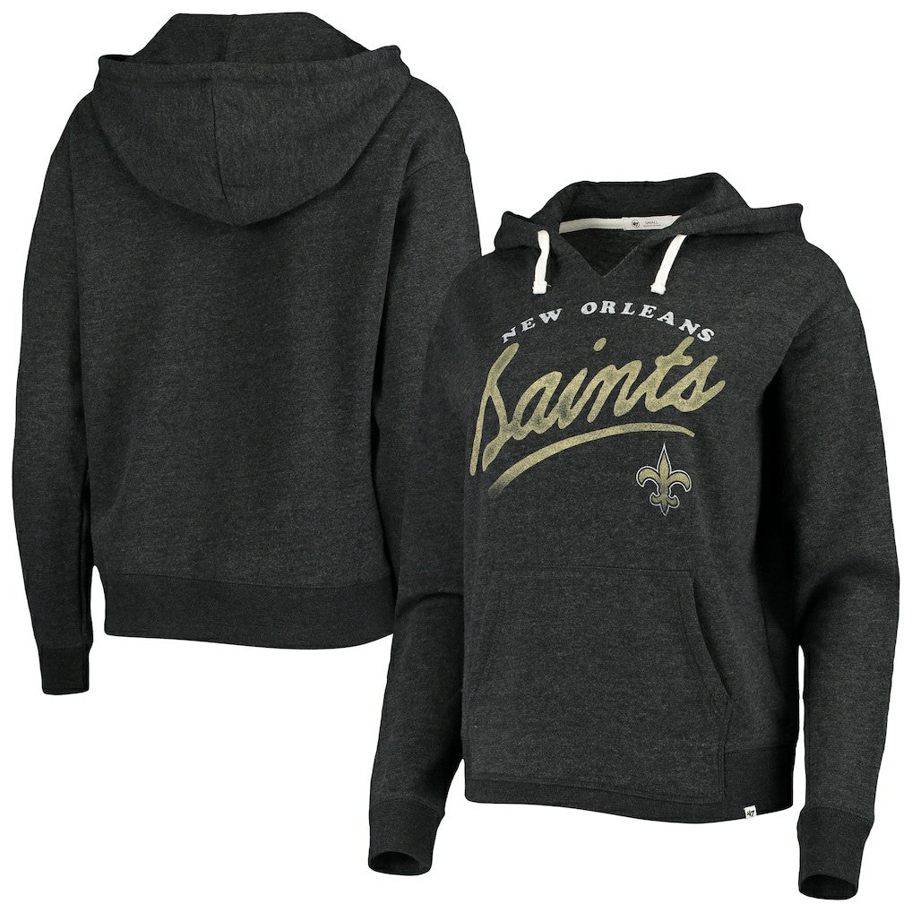New Orleans Saints 47 brand '47 Women's Cross Script Emerson Hoodie