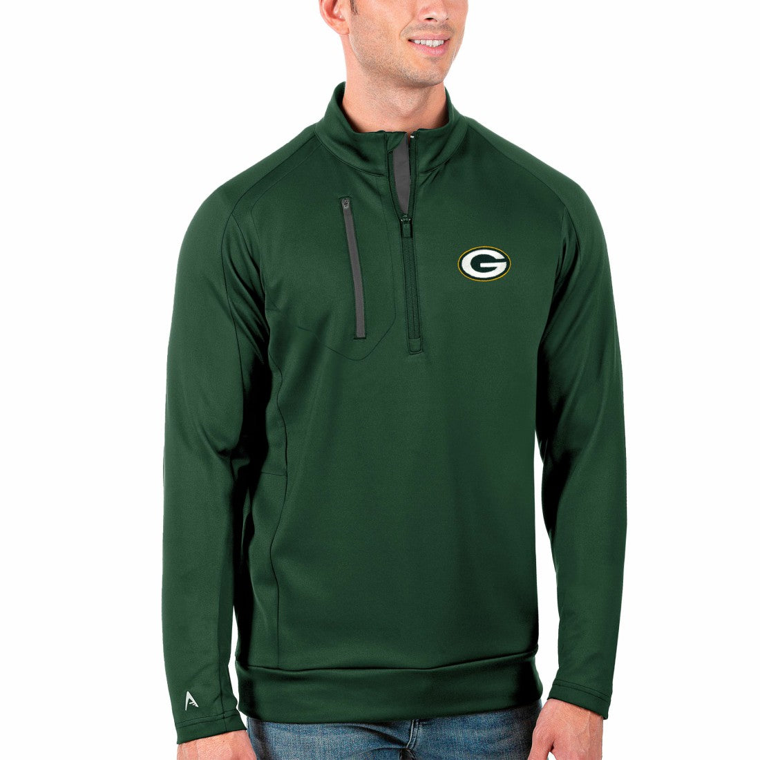 Green Bay Packers  Antigua Generation Quarter-Zip Pullover Jacket