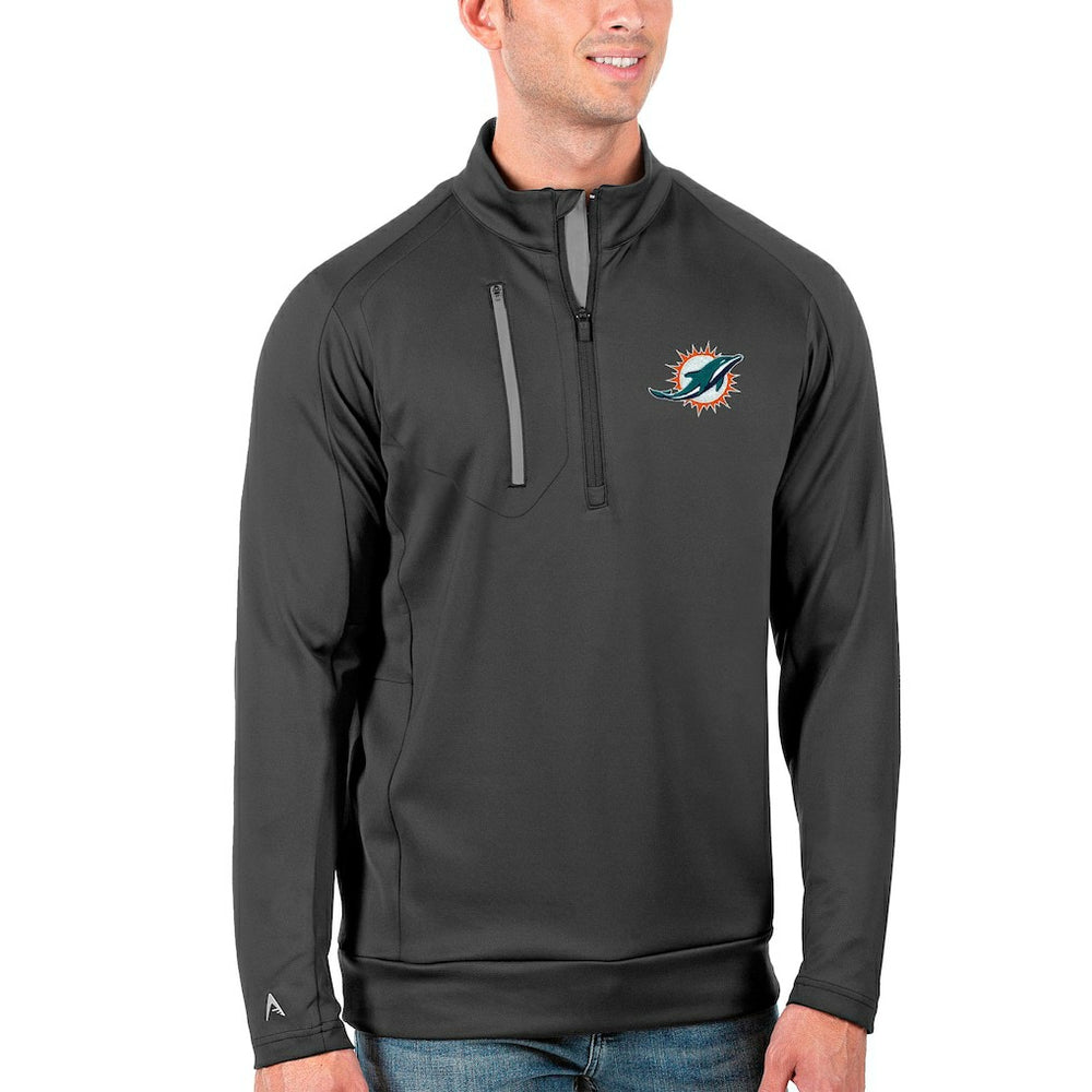 Miami Dolphins  Antigua Generation Quarter-Zip Pullover Jacket