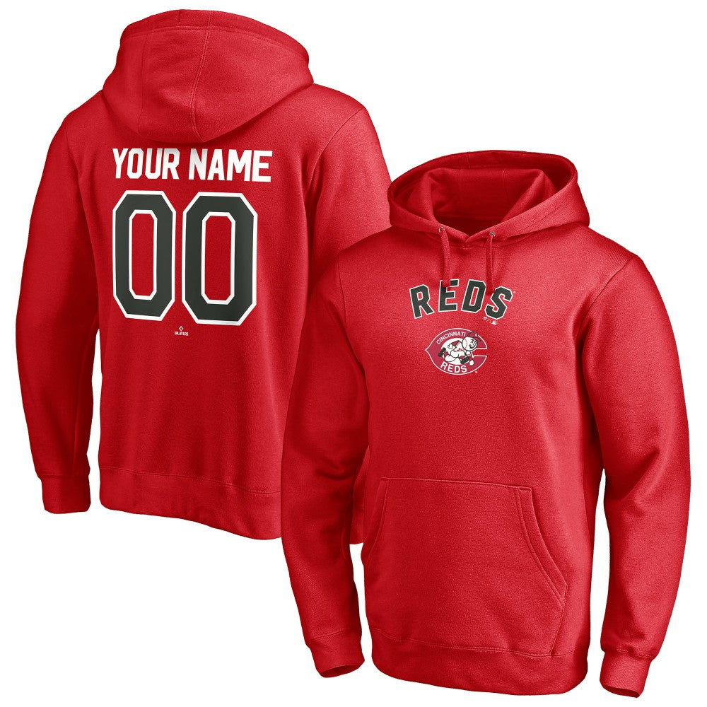Cincinnati Reds Cooperstown Winning Streak Personalized Name & Number Pullover Hoodie | MLB Sale