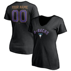 Arizona Diamondbacks Women's Cooperstown Winning Streak Personalized Name & Number V-Neck T-Shirt | MLB US