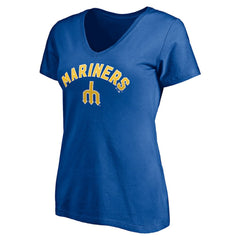 Seattle Mariners Women's Cooperstown Winning Streak Personalized Name & Number V-Neck T-Shirt | MLB Near me
