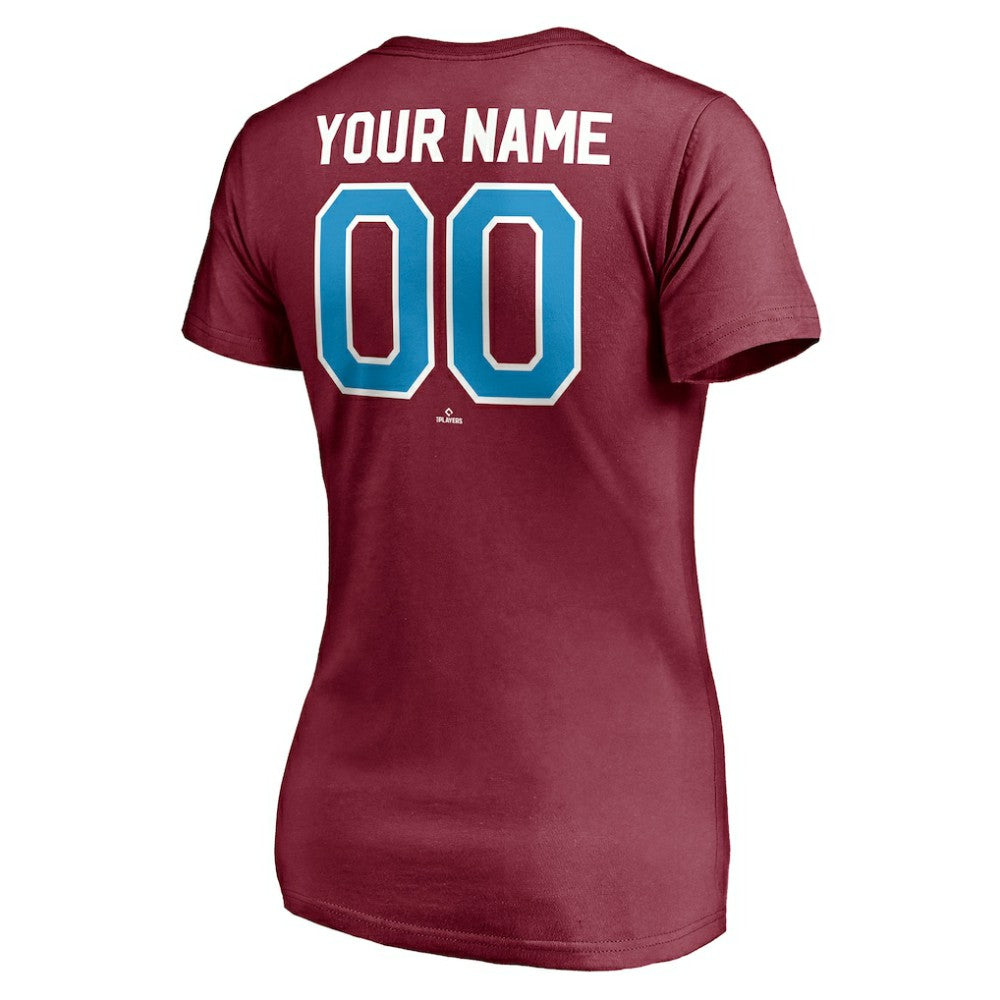 Philadelphia Phillies Women's Cooperstown Winning Streak Alternate Personalized Name & Number V-Neck T-Shirt | MLB Shop