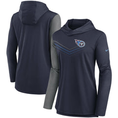 Tennessee Titans Nike Women's Chevron Hoodie Performance Long Sleeve T-Shirt