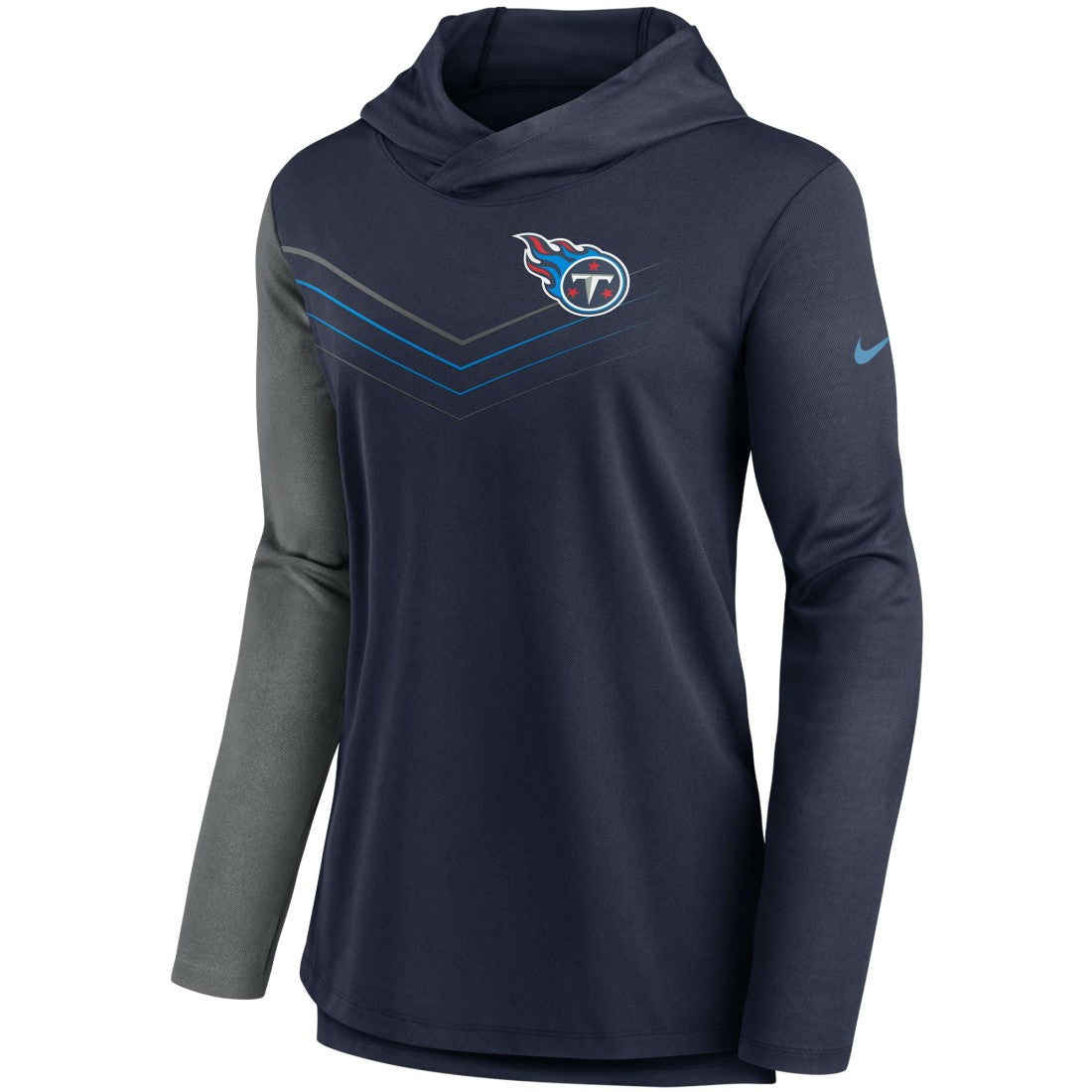Tennessee Titans Nike Women's Chevron Hoodie Performance Long Sleeve T-Shirt