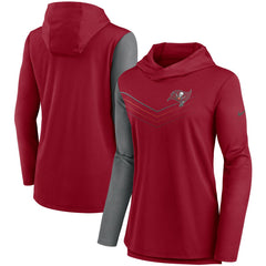 Tampa Bay Buccaneers Nike Women's Chevron Hoodie Performance Long Sleeve T-Shirt