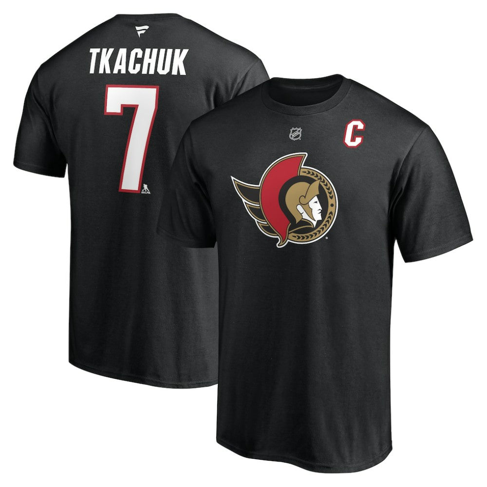 Brady Tkachuk Ottawa Senators Fanatics Authentic Stack Name & Number T-Shirt On Sale