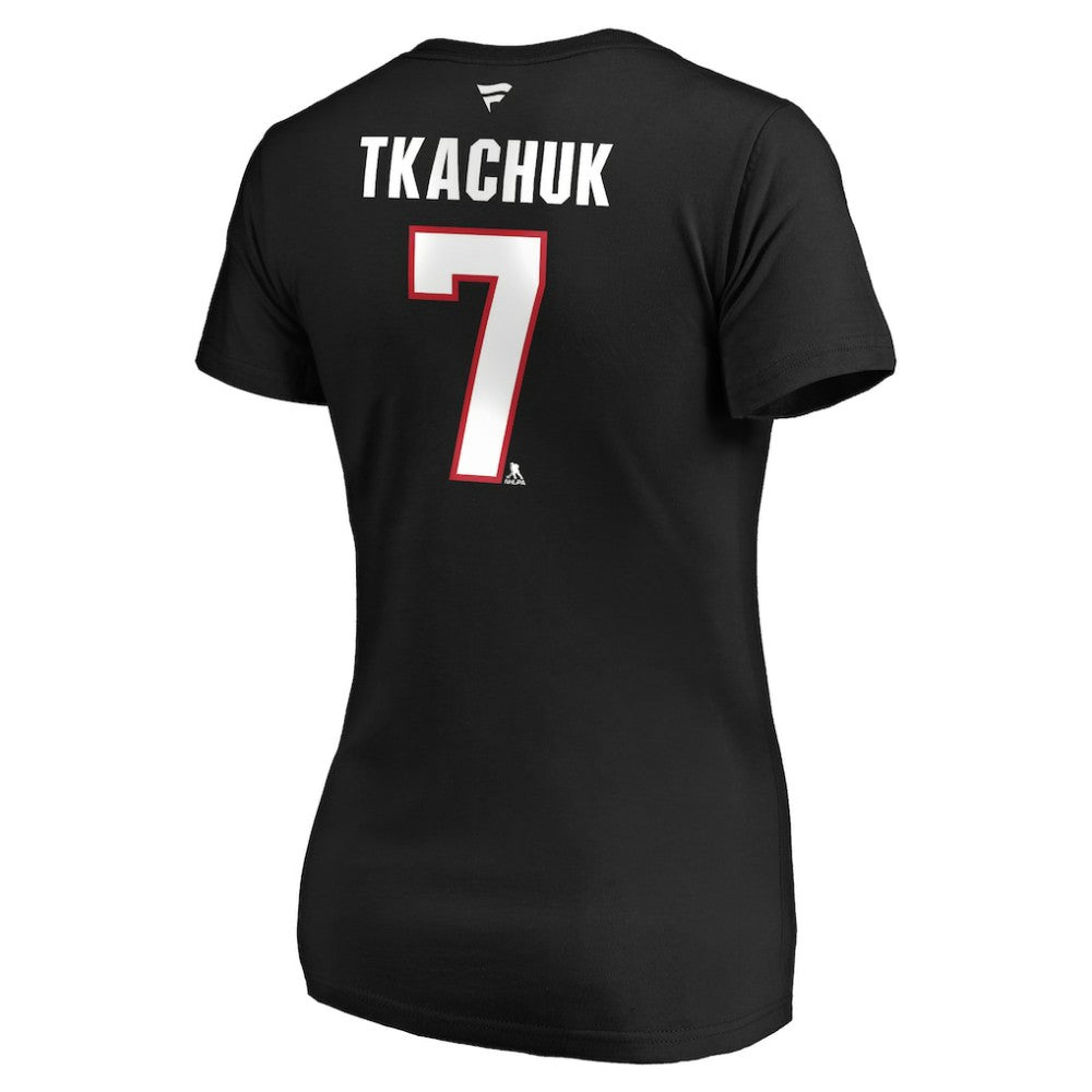 Brady Tkachuk Ottawa Senators Fanatics Women's Authentic Stack Name & Number V-Neck T-Shirt On Sale