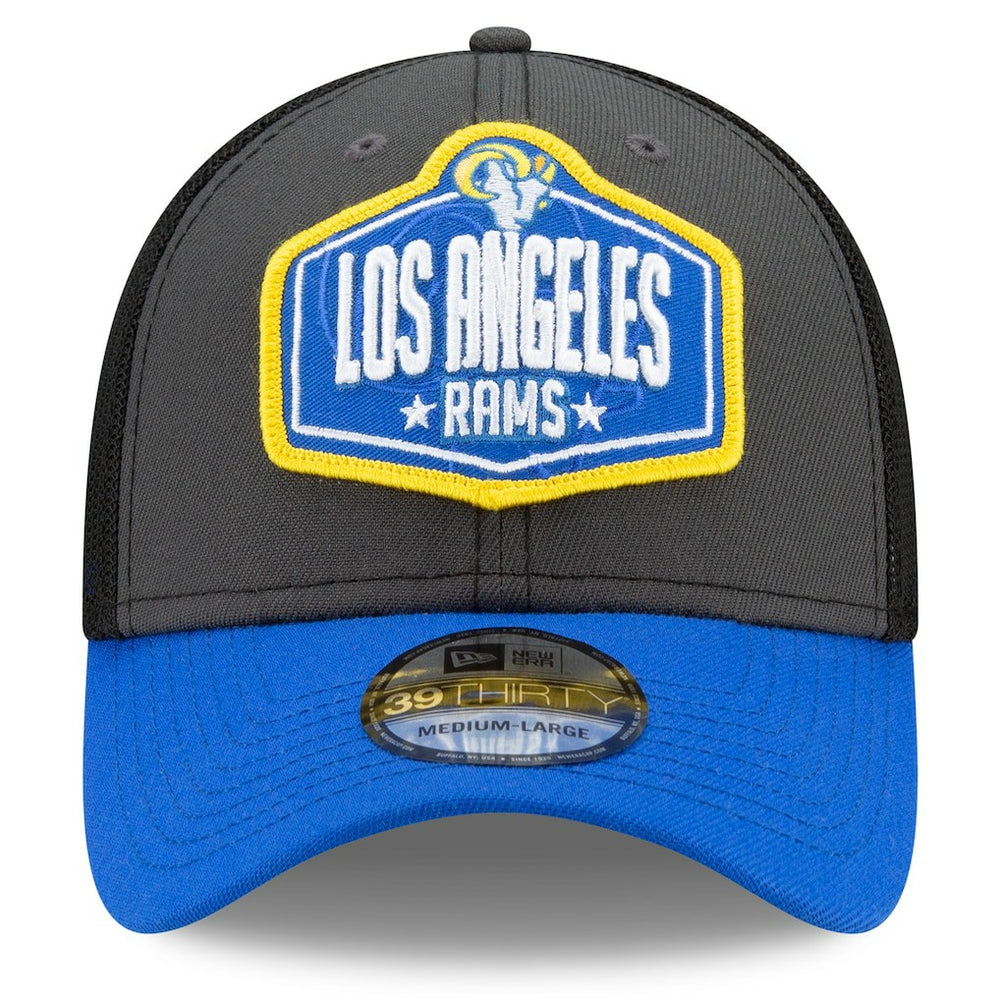 Los Angeles Rams New Era 2021 NFL Draft Trucker 39THIRTY Flex Hat