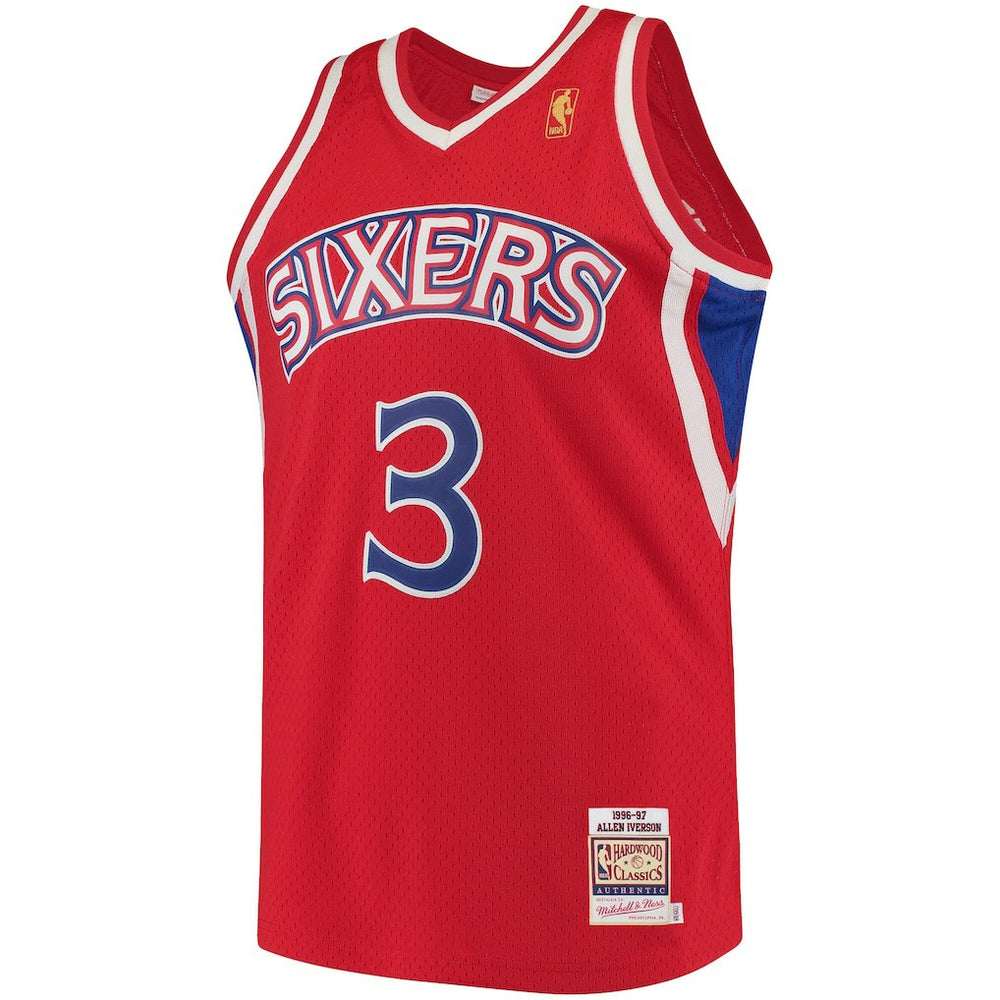 Allen Iverson Philadelphia 76ers 1996/97 Hardwood Classics Authentic Jersey Outlet