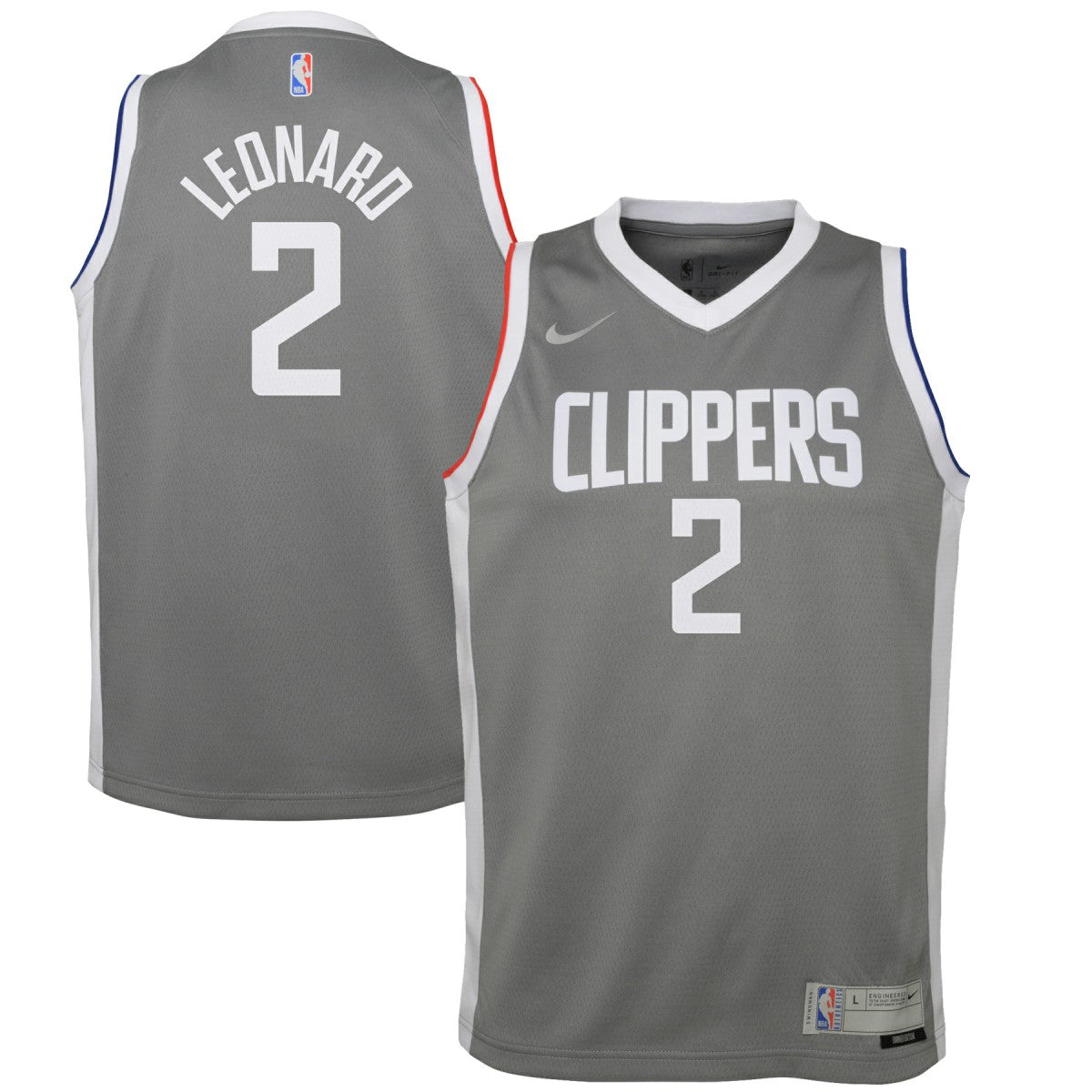 Kawhi Leonard LA Clippers Youth 2020/21 Swingman Player Jersey Gray Online