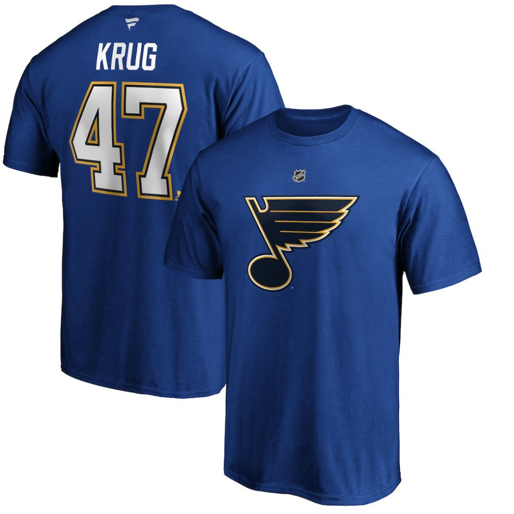 Torey Krug St. Louis Blues Fanatics Authentic Stack Name & Number T-Shirt For Sale