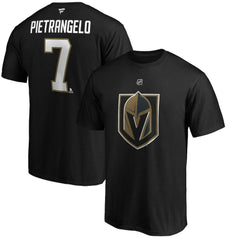 Alex Pietrangelo Vegas Golden Knights Fanatics Authentic Stack Name & Number T-Shirt On Sale