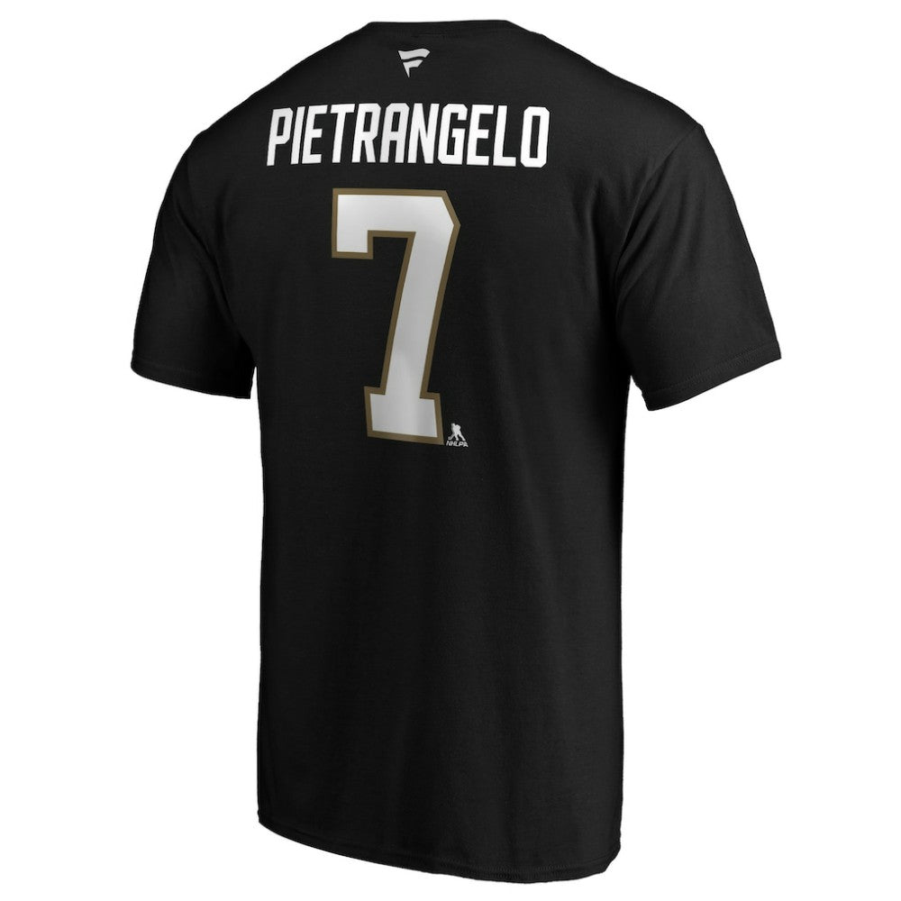Alex Pietrangelo Vegas Golden Knights Fanatics Authentic Stack Name & Number T-Shirt On Sale