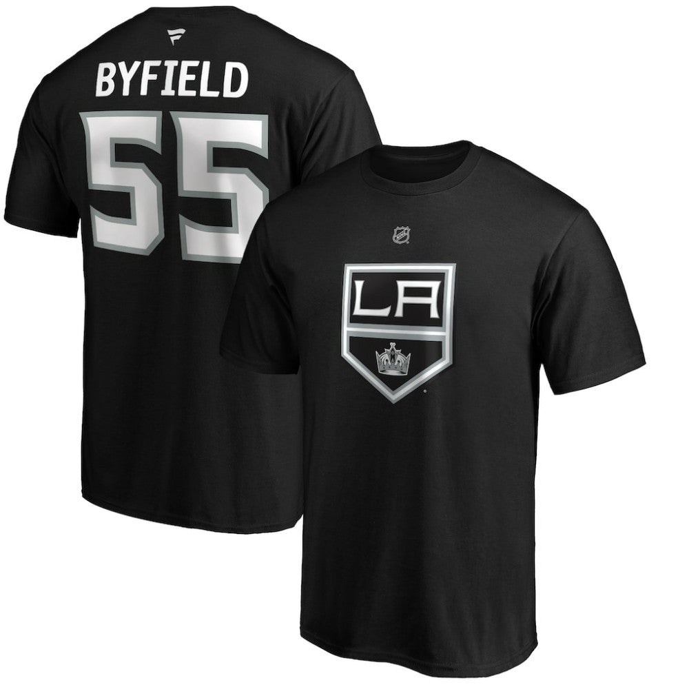 Quinton Byfield Los Angeles Kings Fanatics Authentic Stack Name & Number T-Shirt Online