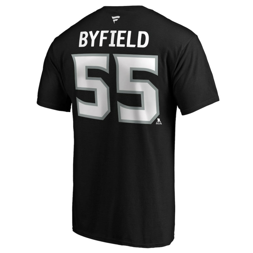 Quinton Byfield Los Angeles Kings Fanatics Authentic Stack Name & Number T-Shirt Online