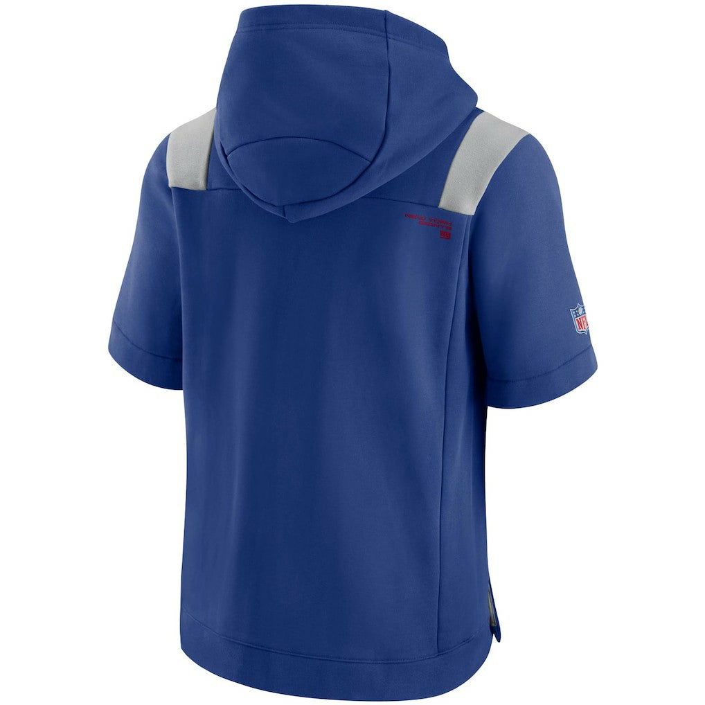 New York Giants Nike Sideline Showout Short Sleeve Full-Zip Hoodie