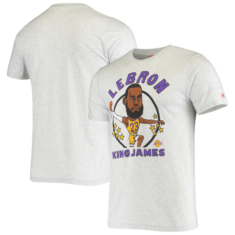 LeBron James Los Angeles Lakers Homage Caricature Tri-Blend T-Shirt New