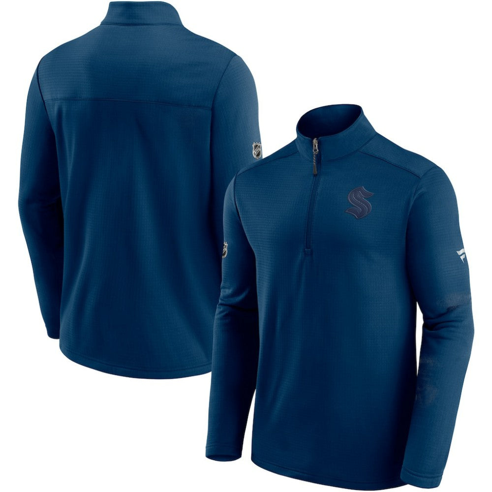 Seattle Kraken Fanatics Authentic Pro Travel and Training Quarter-Zip Jacket Outlet
