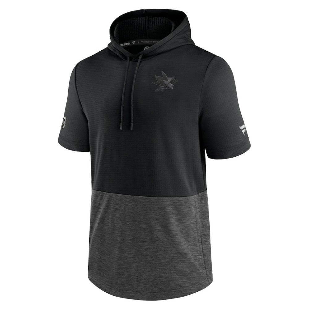 San Jose Sharks Fanatics Authentic Pro Travel and Training Short Sleeve Pullover Hoodie Online